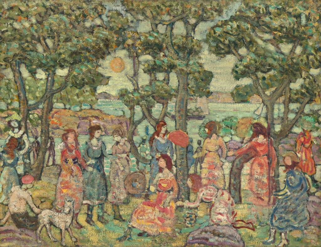 Landscape with Figures by Maurice Prendergast, 1921