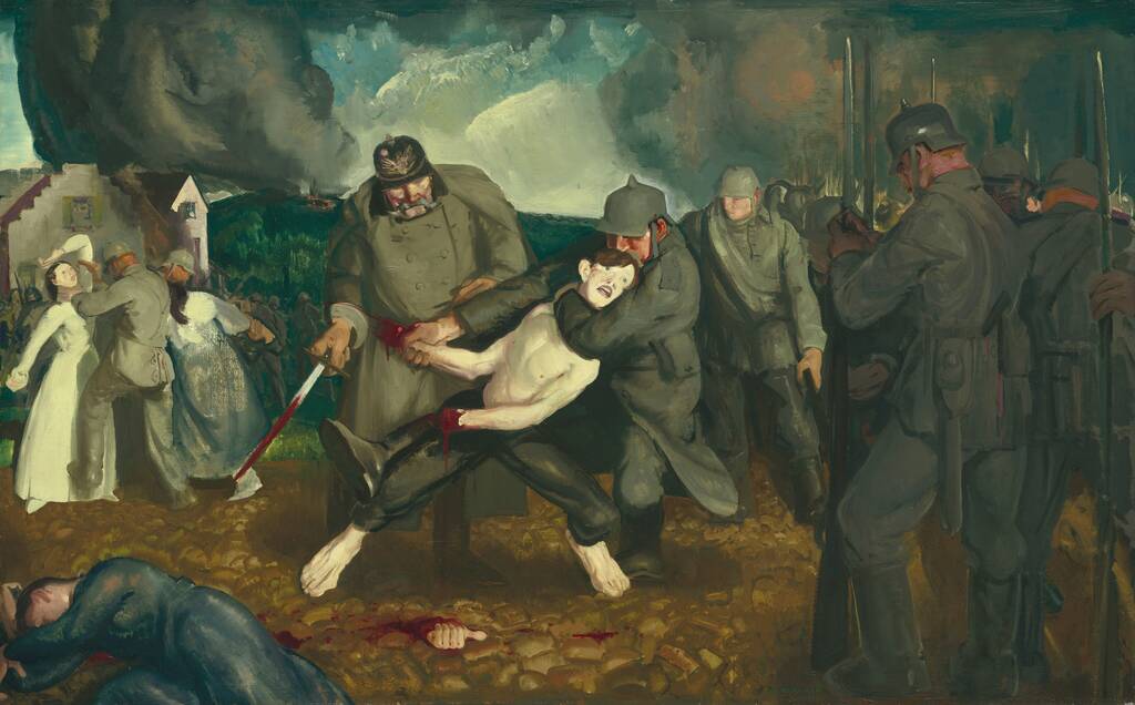 The Germans Arrive by George Bellows, 1918